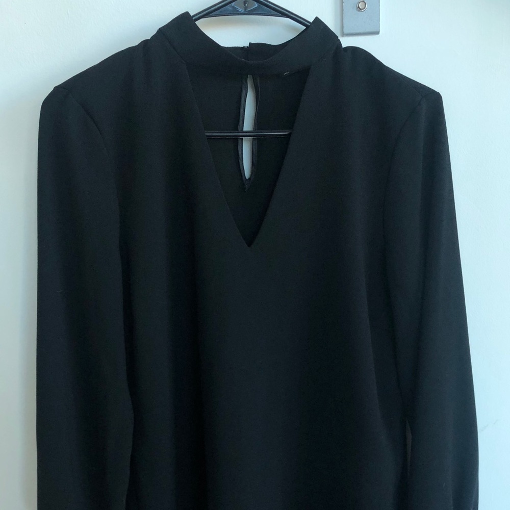 Black Zara Top with cutout - size M